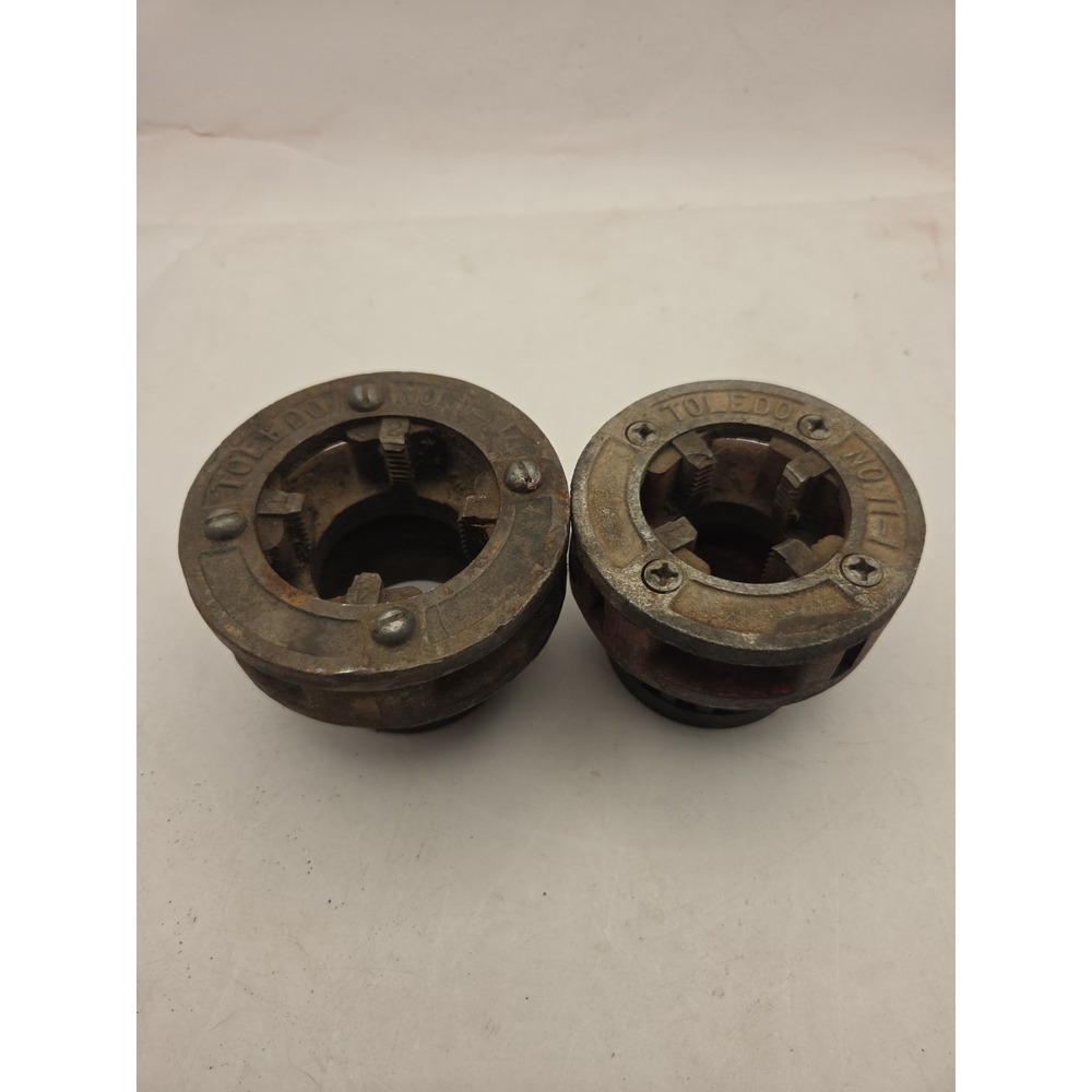 Toledo No 11 1 Threading Head Dies 1" and 1 1/4" - Used